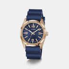 Men Quartz Blue Dial Analog Silicone Watch GW1134G5