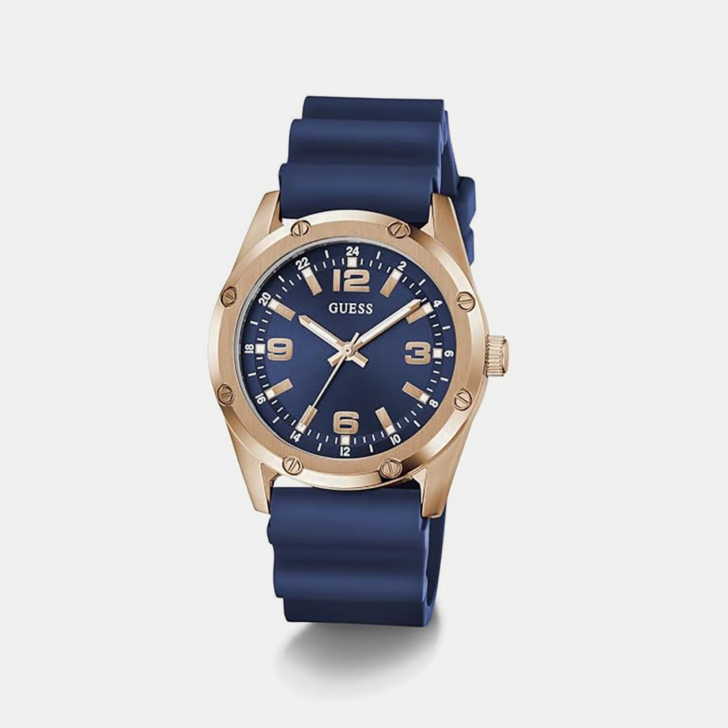 Men Quartz Blue Dial Analog Silicone Watch GW1134G5