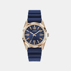 Men Quartz Blue Dial Analog Silicone Watch GW1134G5