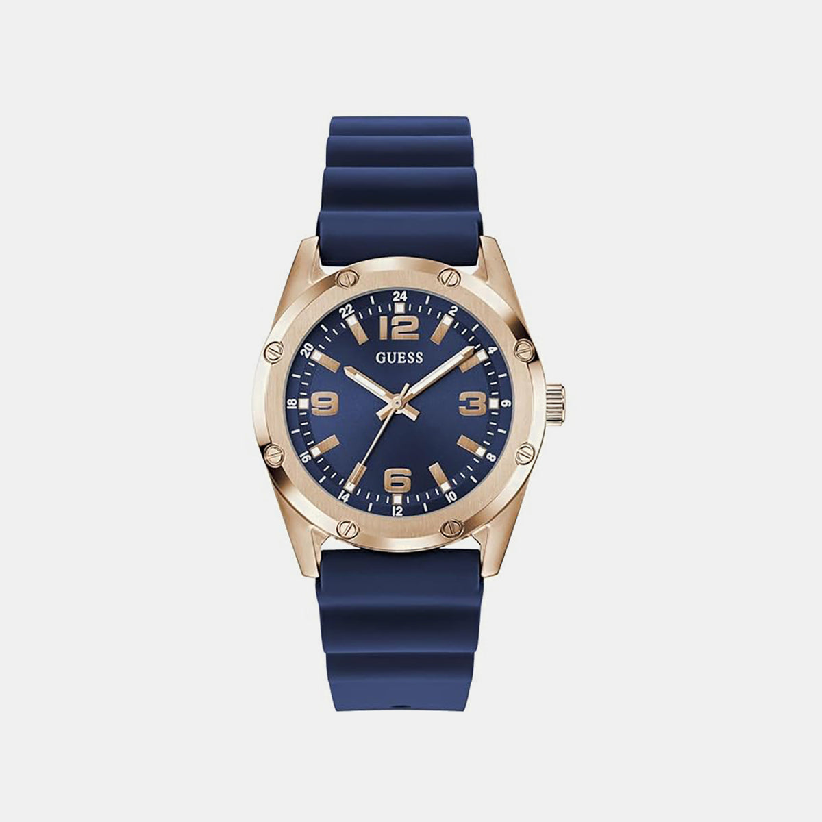 Men Quartz Blue Dial Analog Silicone Watch GW1134G5