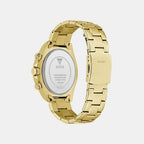 Men Quartz Gold Dial Chronograph Stainless Steel Watch GW1136G2