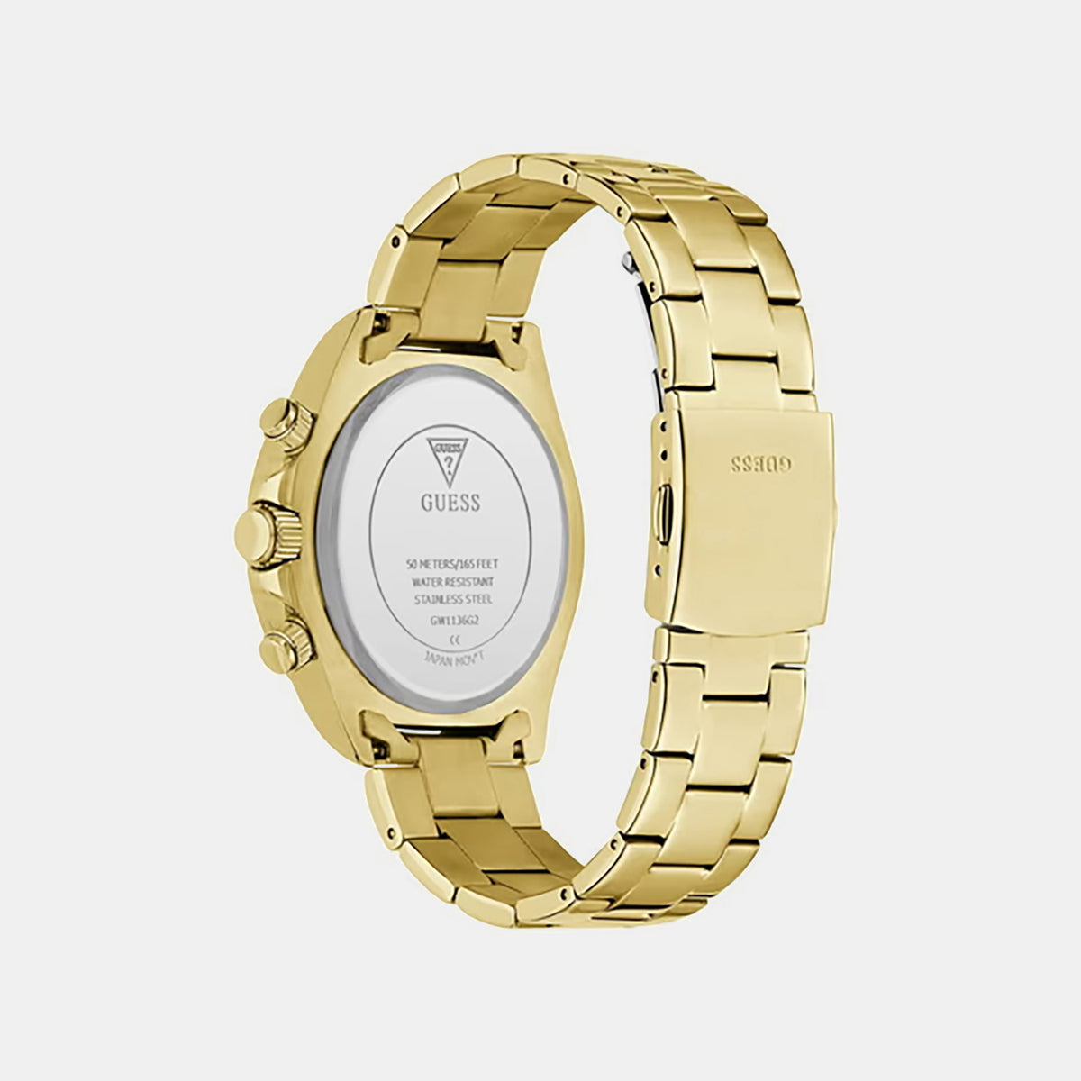 Men Quartz Gold Dial Chronograph Stainless Steel Watch GW1136G2