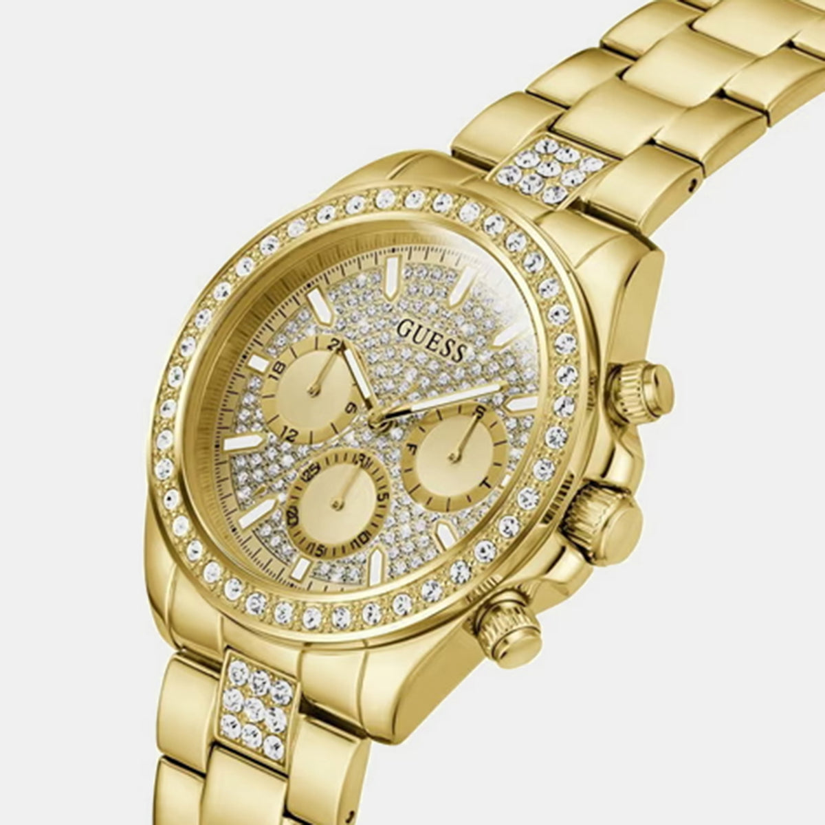 Men Quartz Gold Dial Chronograph Stainless Steel Watch GW1136G2