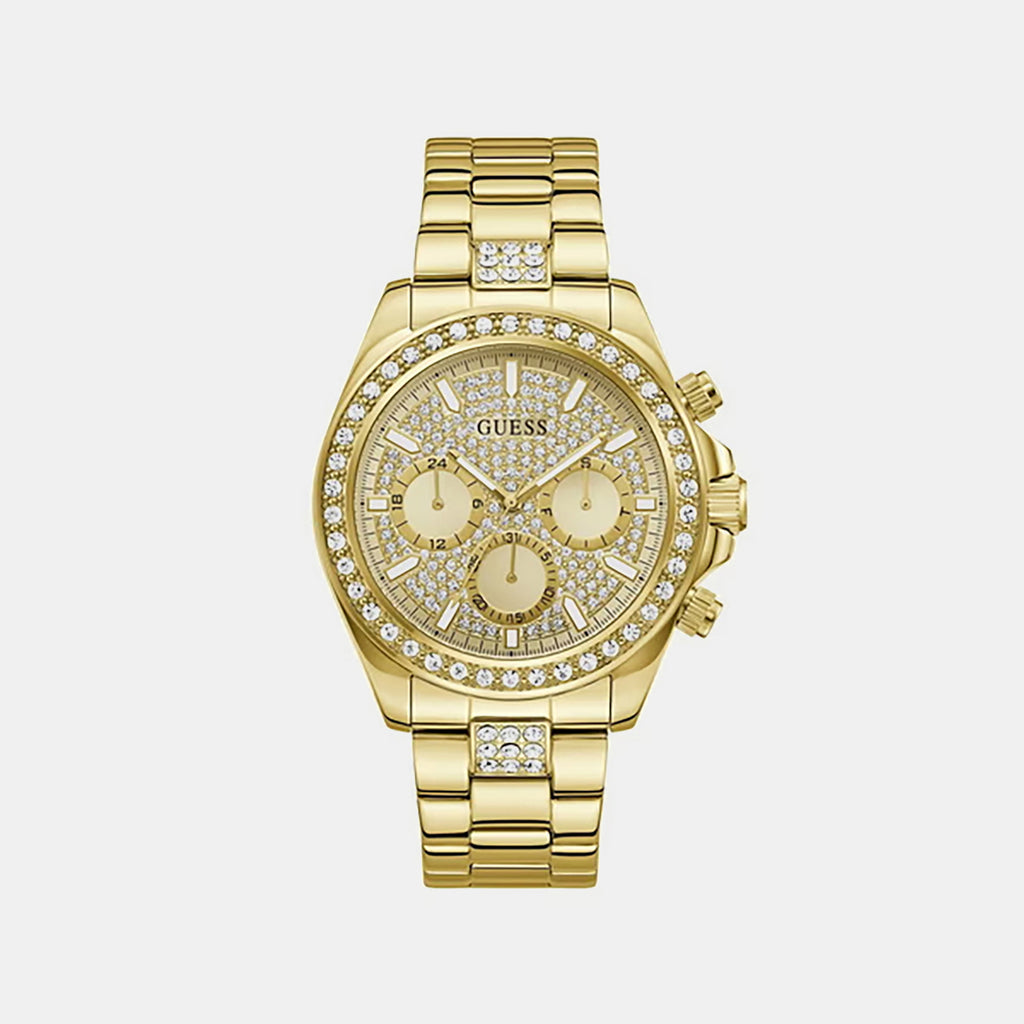 Men Quartz Gold Dial Chronograph Stainless Steel Watch GW1136G2