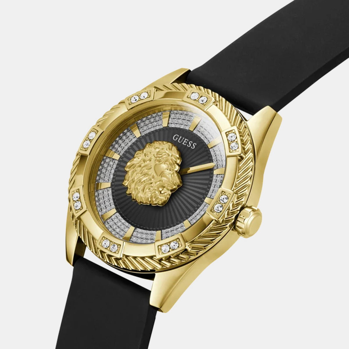 Men Quartz Black Dial Analog Silicone Watch GW1138G2