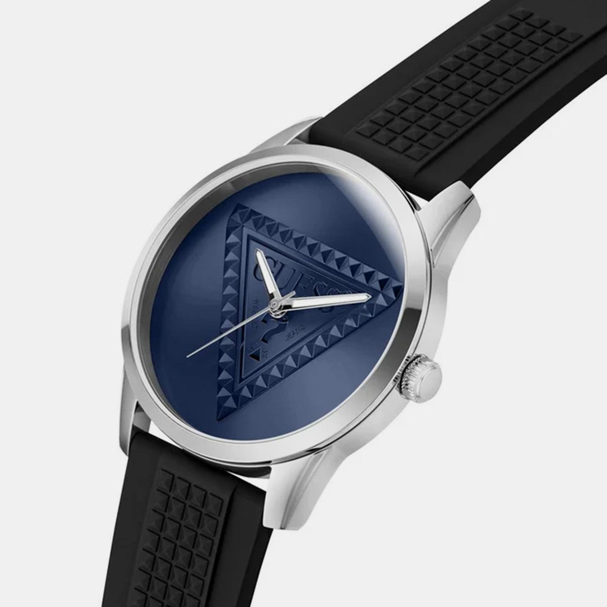 Men Quartz Blue Dial Analog Silicone Watch GW1143G1