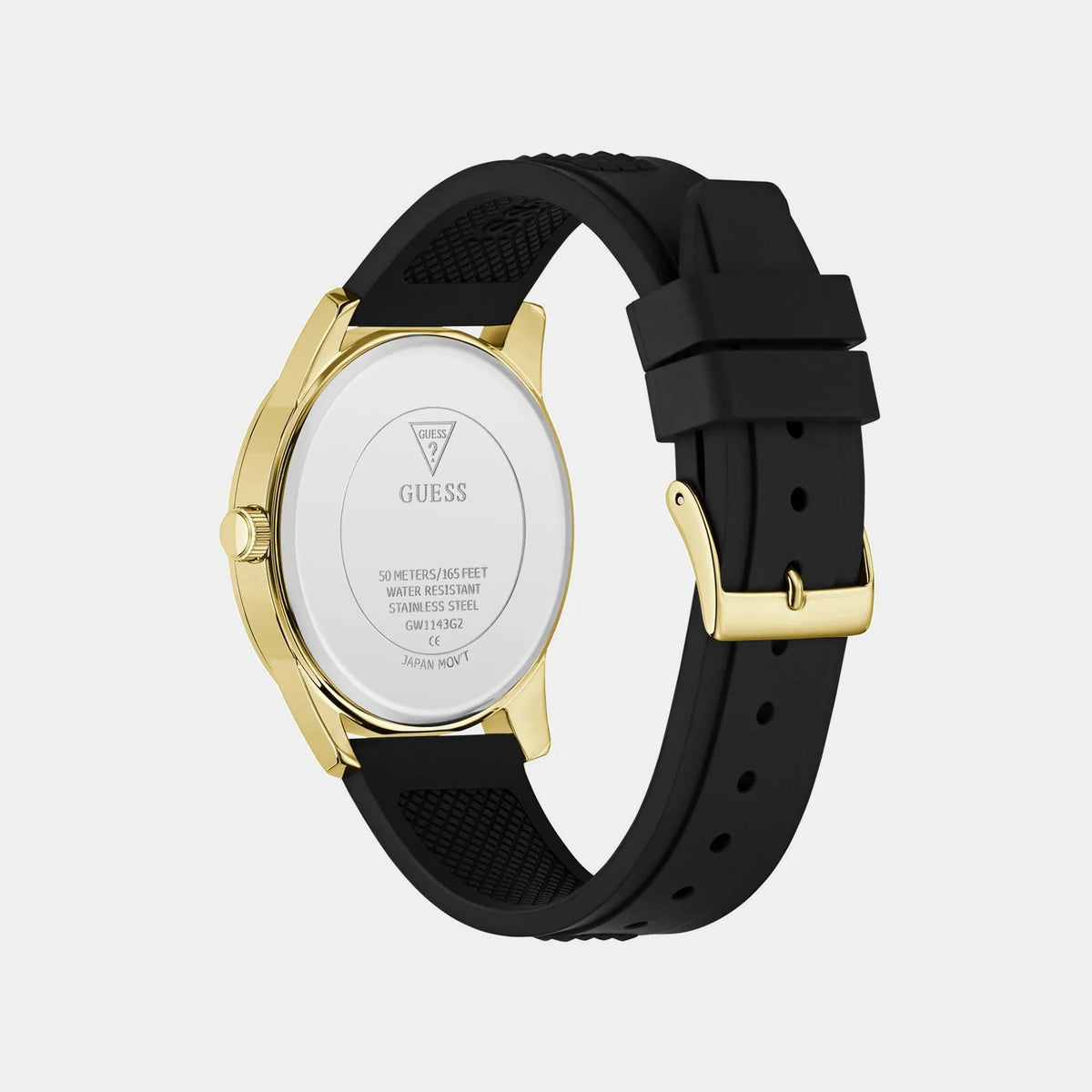 Men Quartz Champagne Dial Analog Silicone Watch GW1143G2