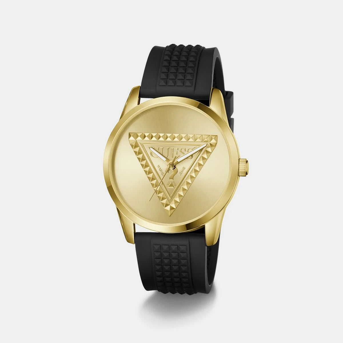 Men Quartz Champagne Dial Analog Silicone Watch GW1143G2