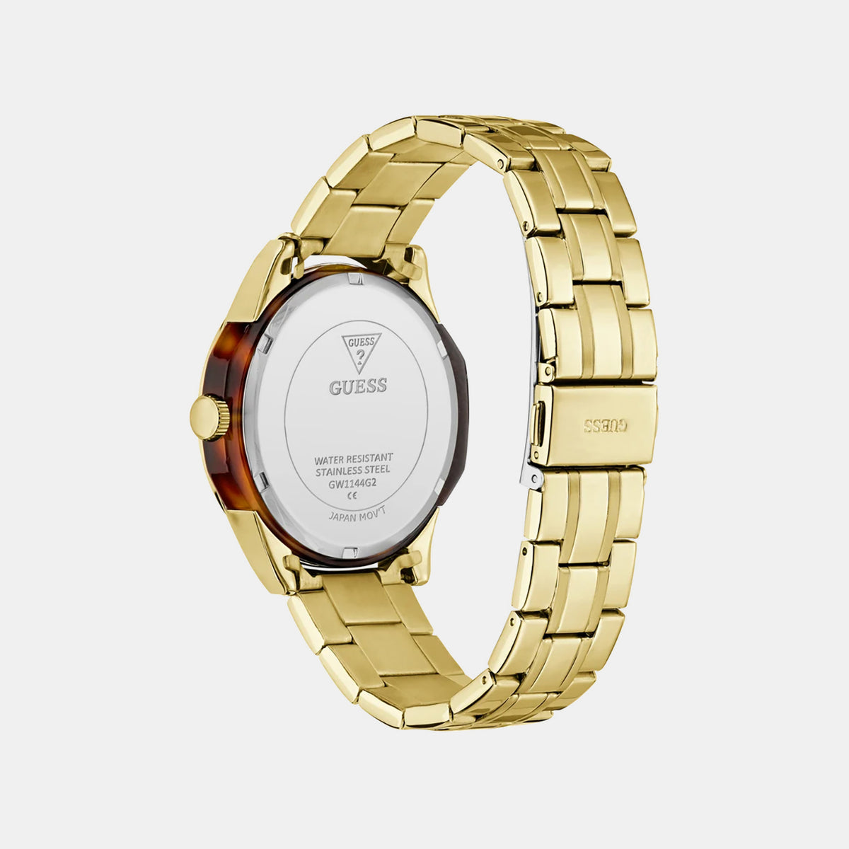 Dress Men Quartz Brown Dial Multi-Function Stainless Steel Watch GW1144G2