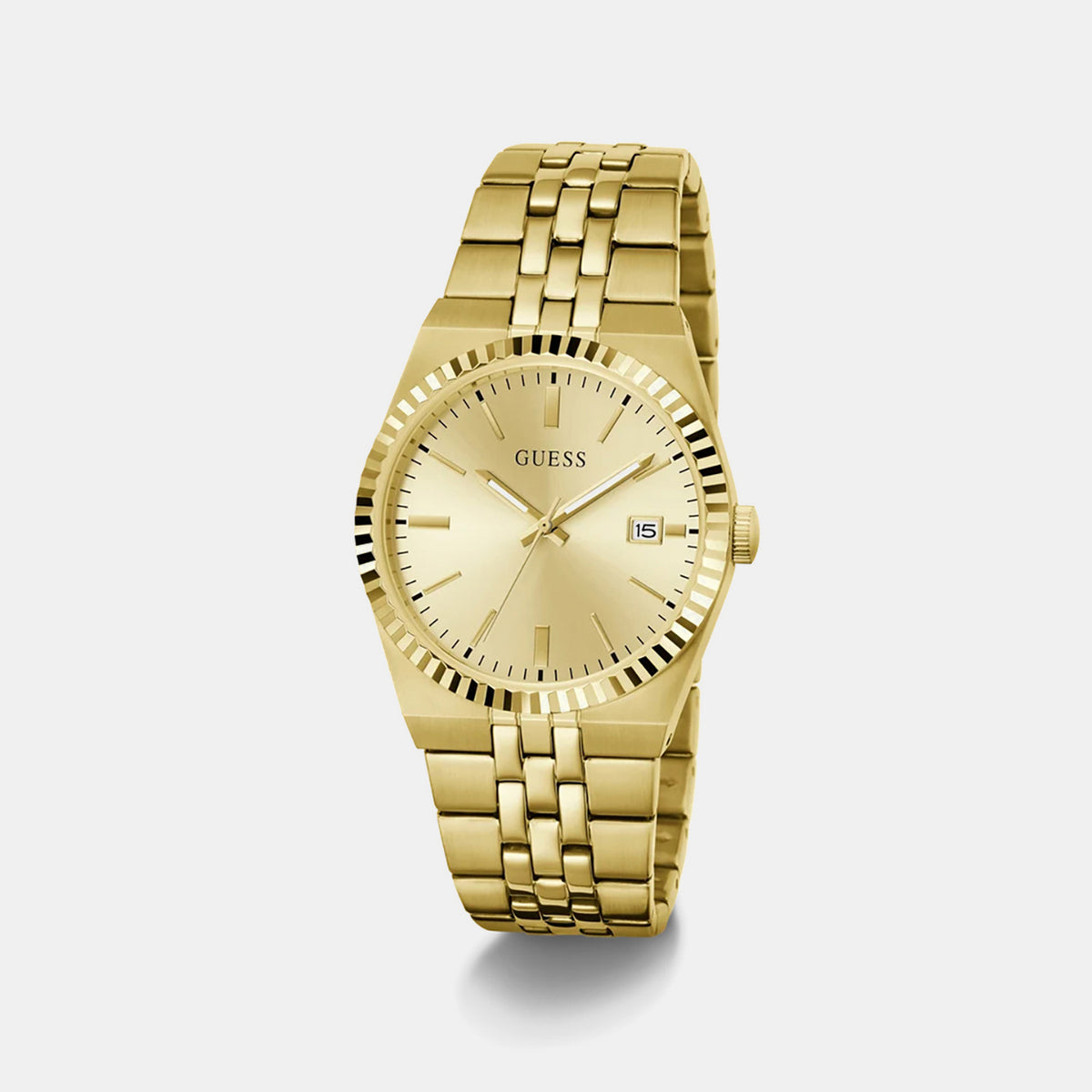 Dress Women Quartz Champagne Dial Analog Stainless Steel Watch GW1153G2