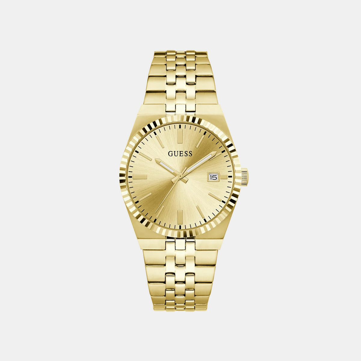 Dress Women Quartz Champagne Dial Analog Stainless Steel Watch GW1153G2