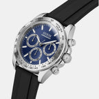 Men Quartz Blue Dial Chronograph Silicone Watch GW1155G1
