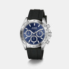 Men Quartz Blue Dial Chronograph Silicone Watch GW1155G1