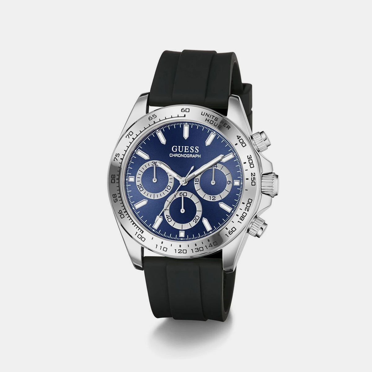 Men Quartz Blue Dial Chronograph Silicone Watch GW1155G1