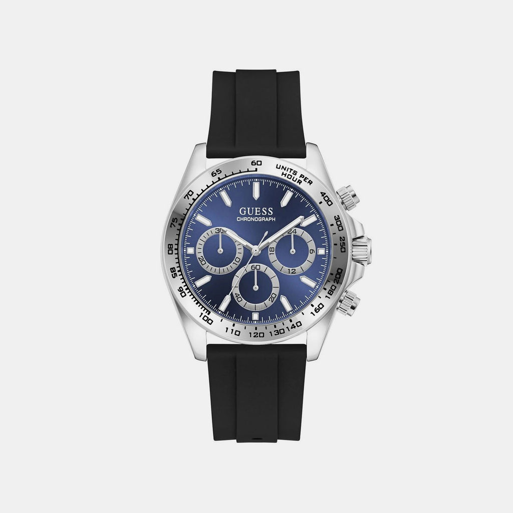 Men Quartz Blue Dial Chronograph Silicone Watch GW1155G1