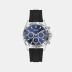 Men Quartz Blue Dial Chronograph Silicone Watch GW1155G1