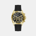 Sport Men Quartz Black Dial Chronograph Silicone Watch GW1155G2
