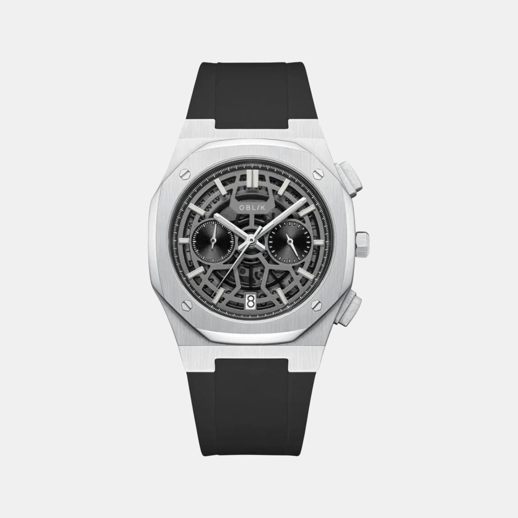 Geome Sport Men Quartz Black Dial Chronograph Silicone Watch Geome Sport