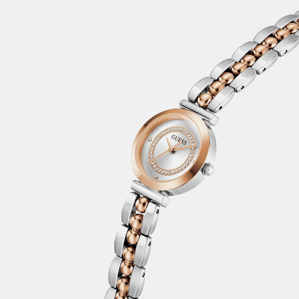 Women Quartz Silver Dial Analog Stainless Steel Watch GW0994L5