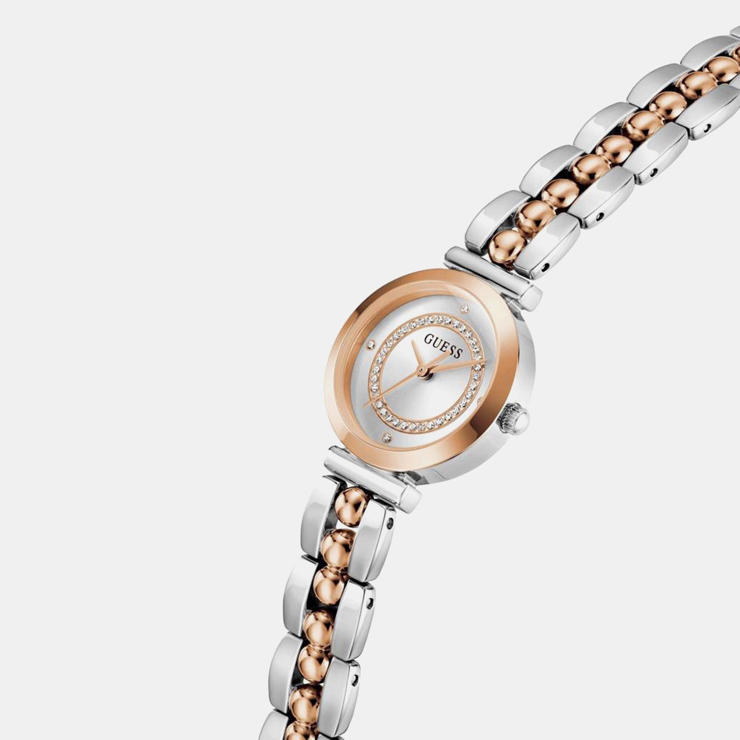 Women Quartz Silver Dial Analog Stainless Steel Watch GW0994L5