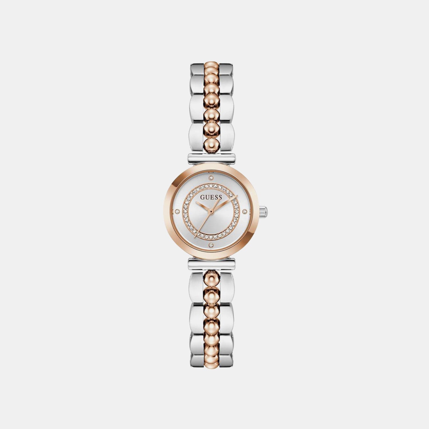 Women Quartz Silver Dial Analog Stainless Steel Watch GW0994L5