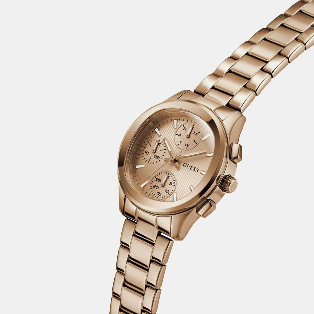Gd Birdie Women Quartz Rose Gold Dial Multi-Function Stainless Steel Watch Gw1031L4