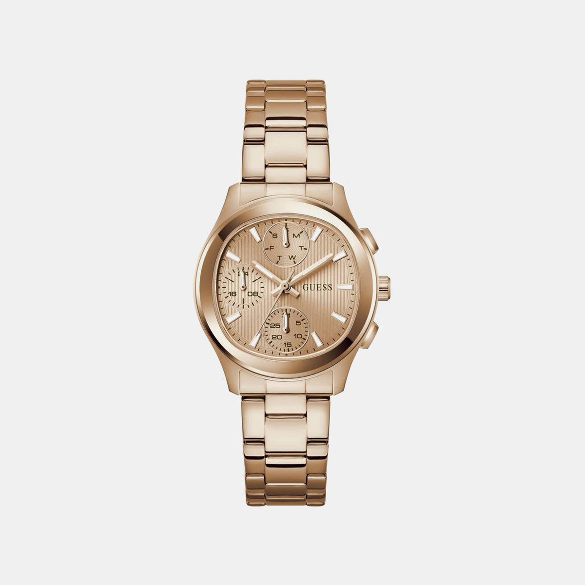 Gd Birdie Women Quartz Rose Gold Dial Multi-Function Stainless Steel Watch Gw1031L4