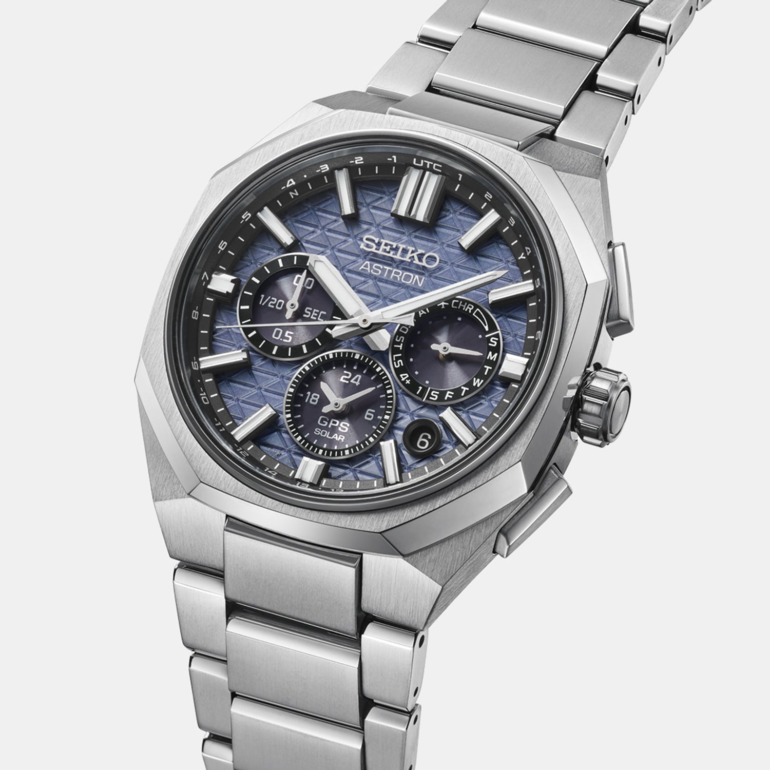 Astron Men Solar Blue Dial Analog Titanium Watch HAB001J1