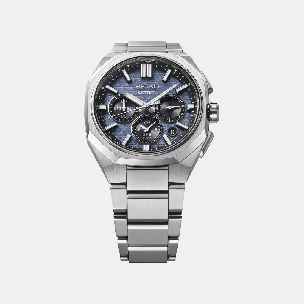 Astron Men Solar Blue Dial Analog Titanium Watch HAB001J1