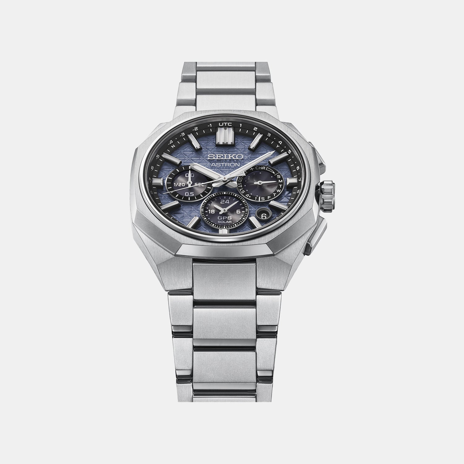 Astron Men Solar Blue Dial Analog Titanium Watch HAB001J1