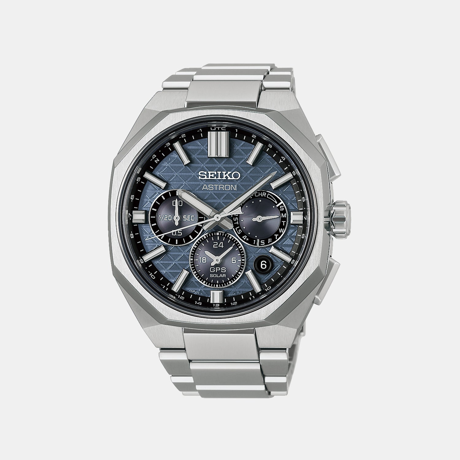 Astron Men Solar Blue Dial Analog Titanium Watch HAB001J1