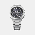 Astron Men Solar Blue Dial Chronograph Titanium Watch HAB002J1