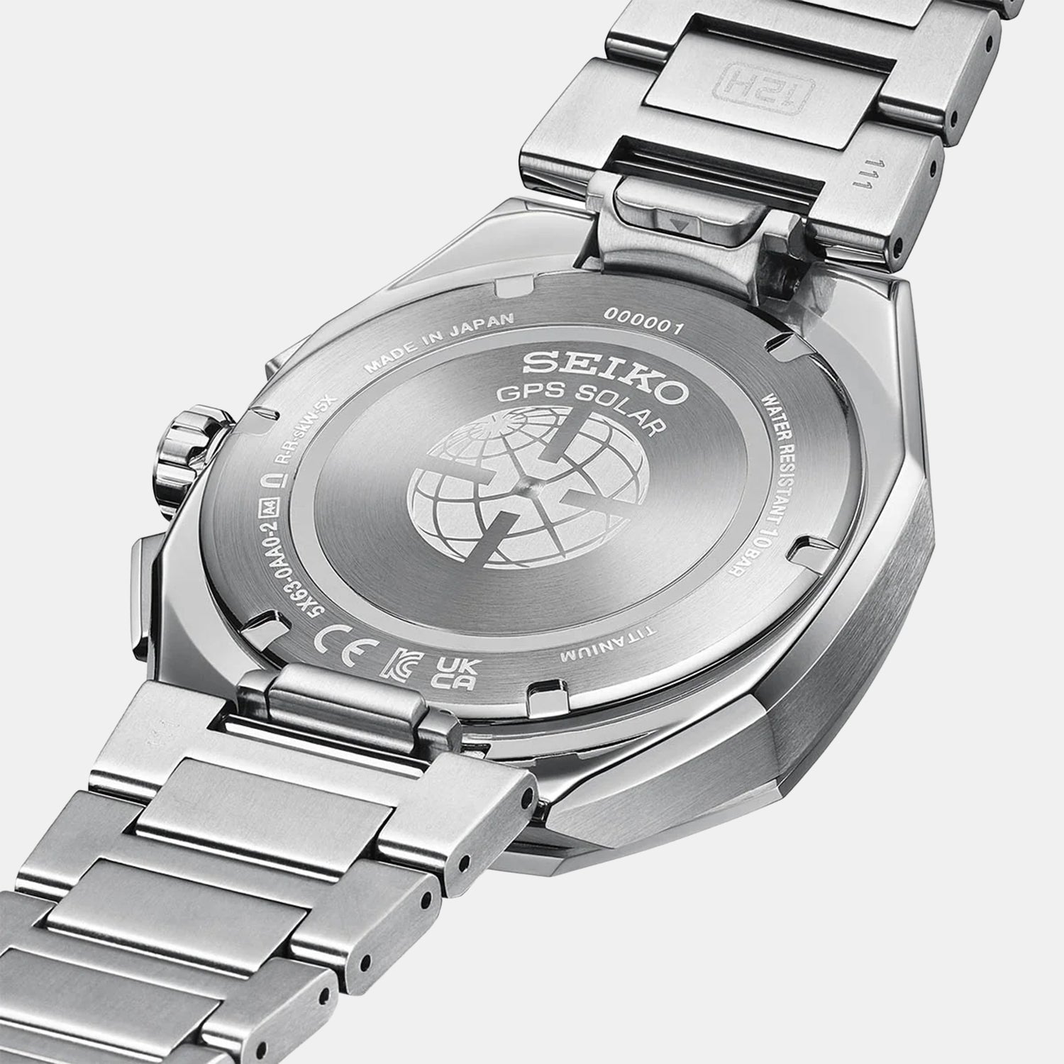 Astron Men Solar Blue Dial Chronograph Titanium Watch HAB002J1