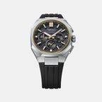 Astron Men Solar Black Dial Chronograph Silicone Watch HAB003J1