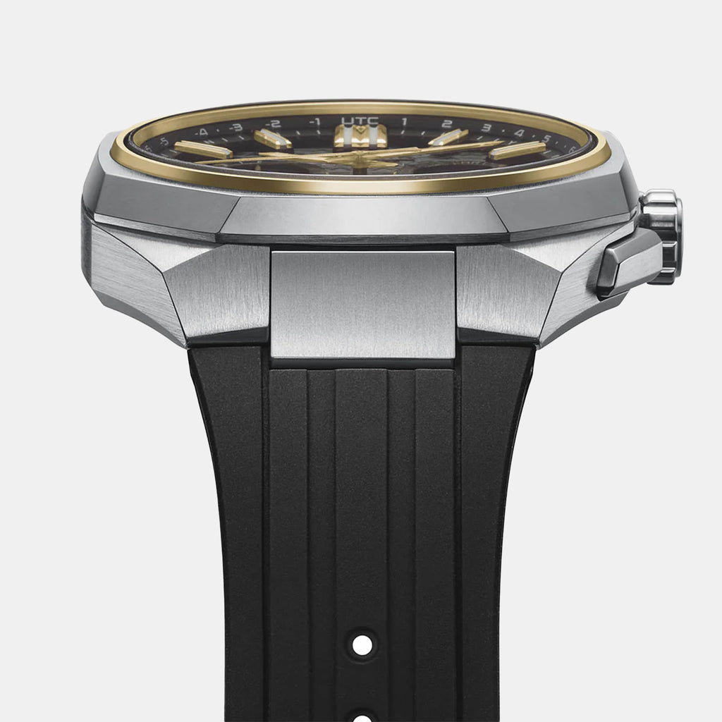 Astron Men Solar Black Dial Chronograph Silicone Watch HAB003J1