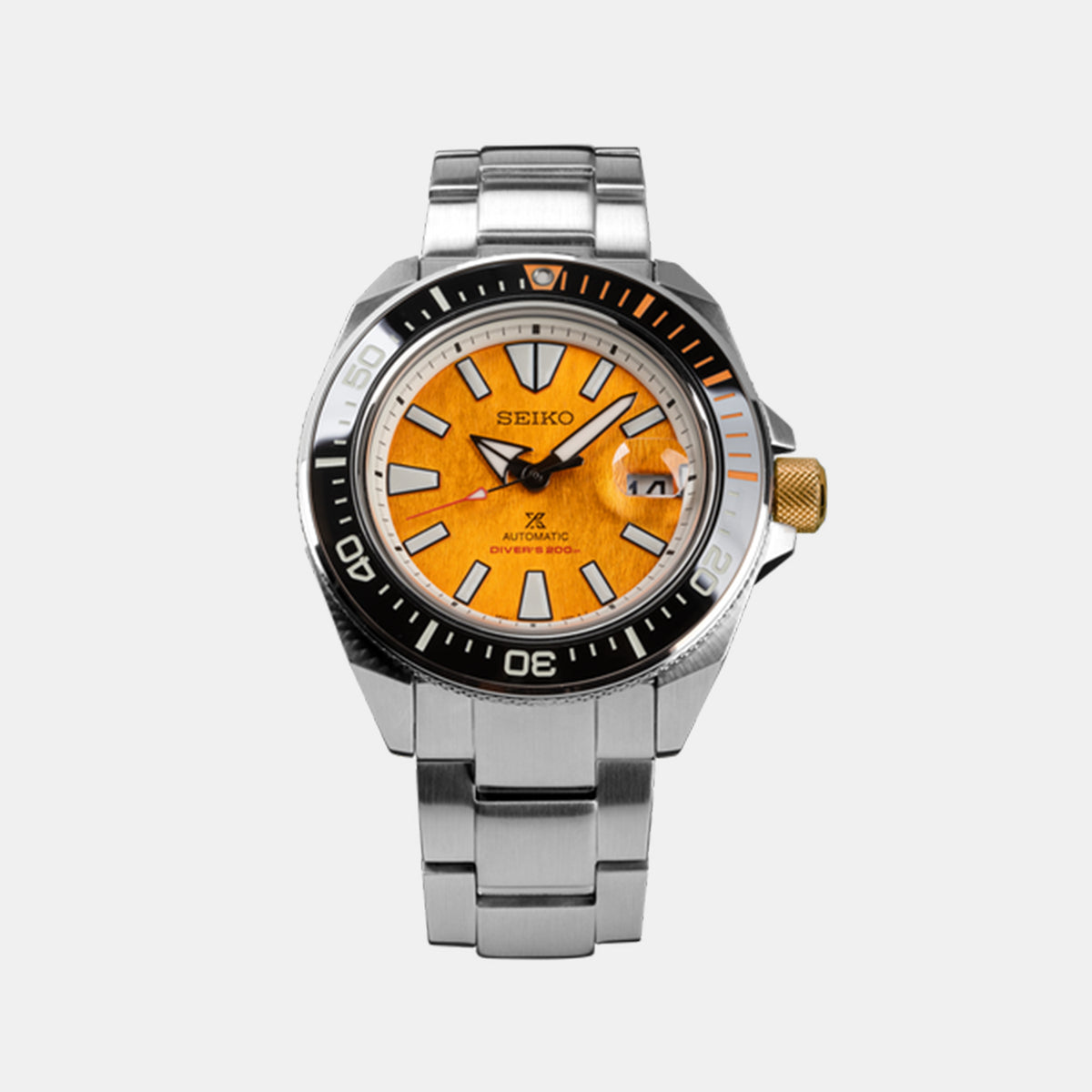 Prospex Limited Edition - Inspired by the Indian Tiger Men Automatic Orange Dial Analog Stainless Steel Watch HBB005K1