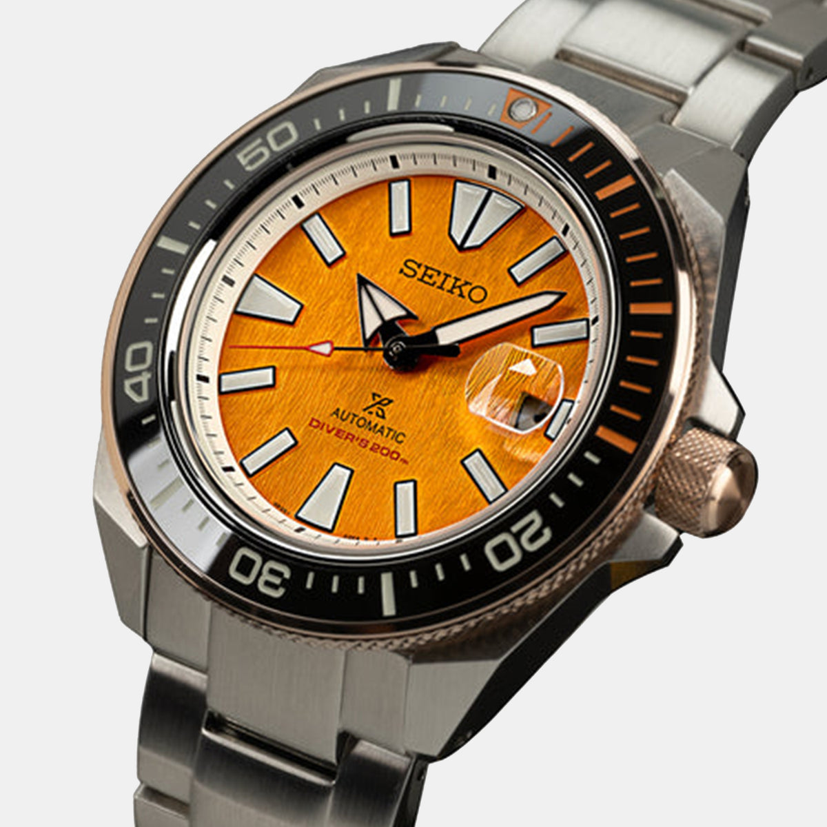 Prospex Limited Edition - Inspired by the Indian Tiger Men Automatic Orange Dial Analog Stainless Steel Watch HBB005K1