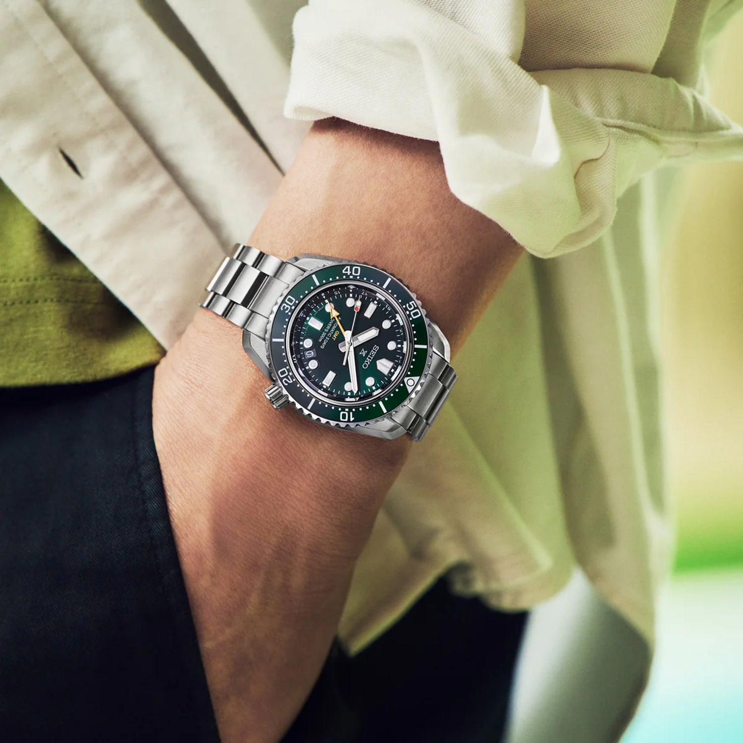 Prospex 1968 Heritage Men Automatic Green Dial Analog Stainless Steel Watch HBC001J1