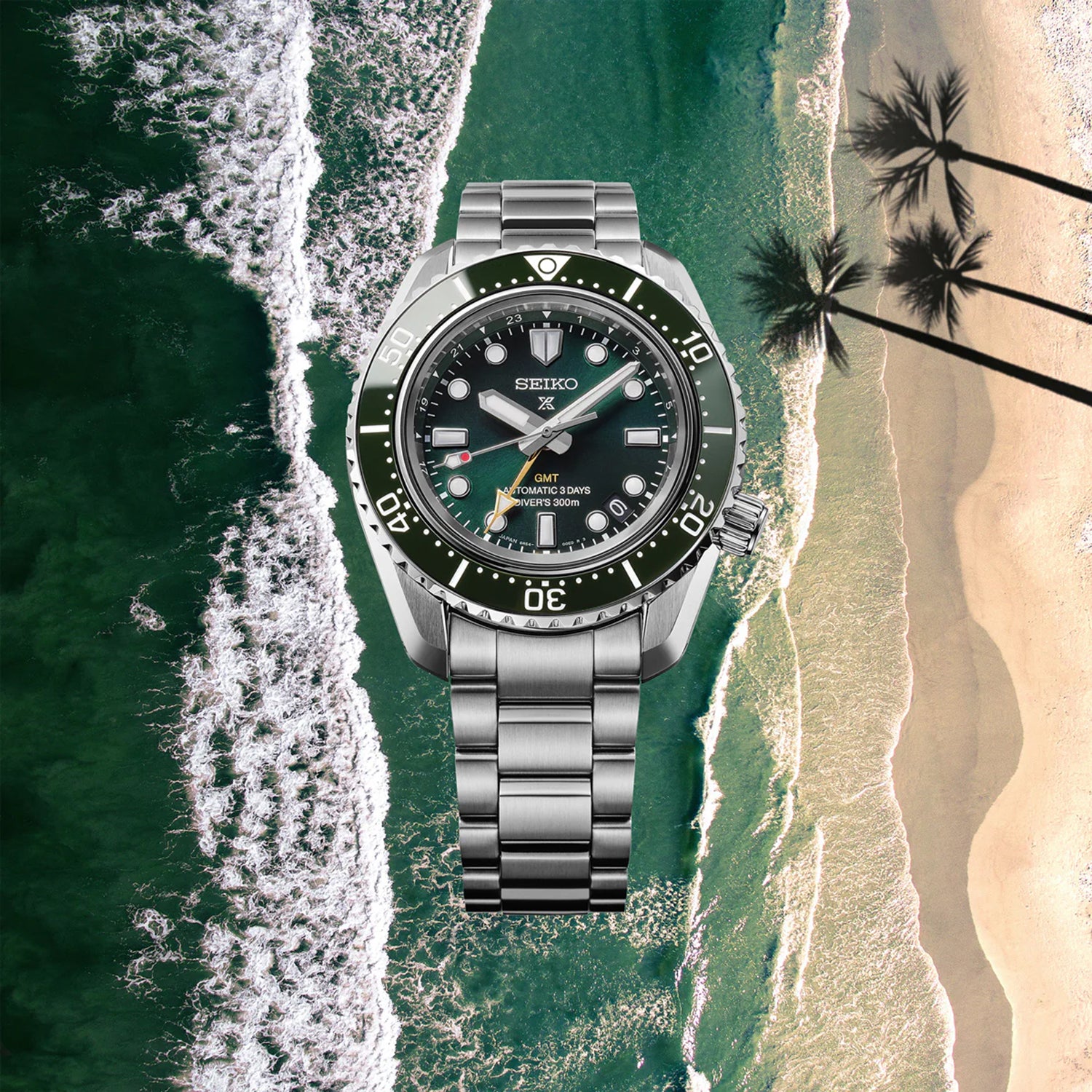Prospex 1968 Heritage Men Automatic Green Dial Analog Stainless Steel Watch HBC001J1