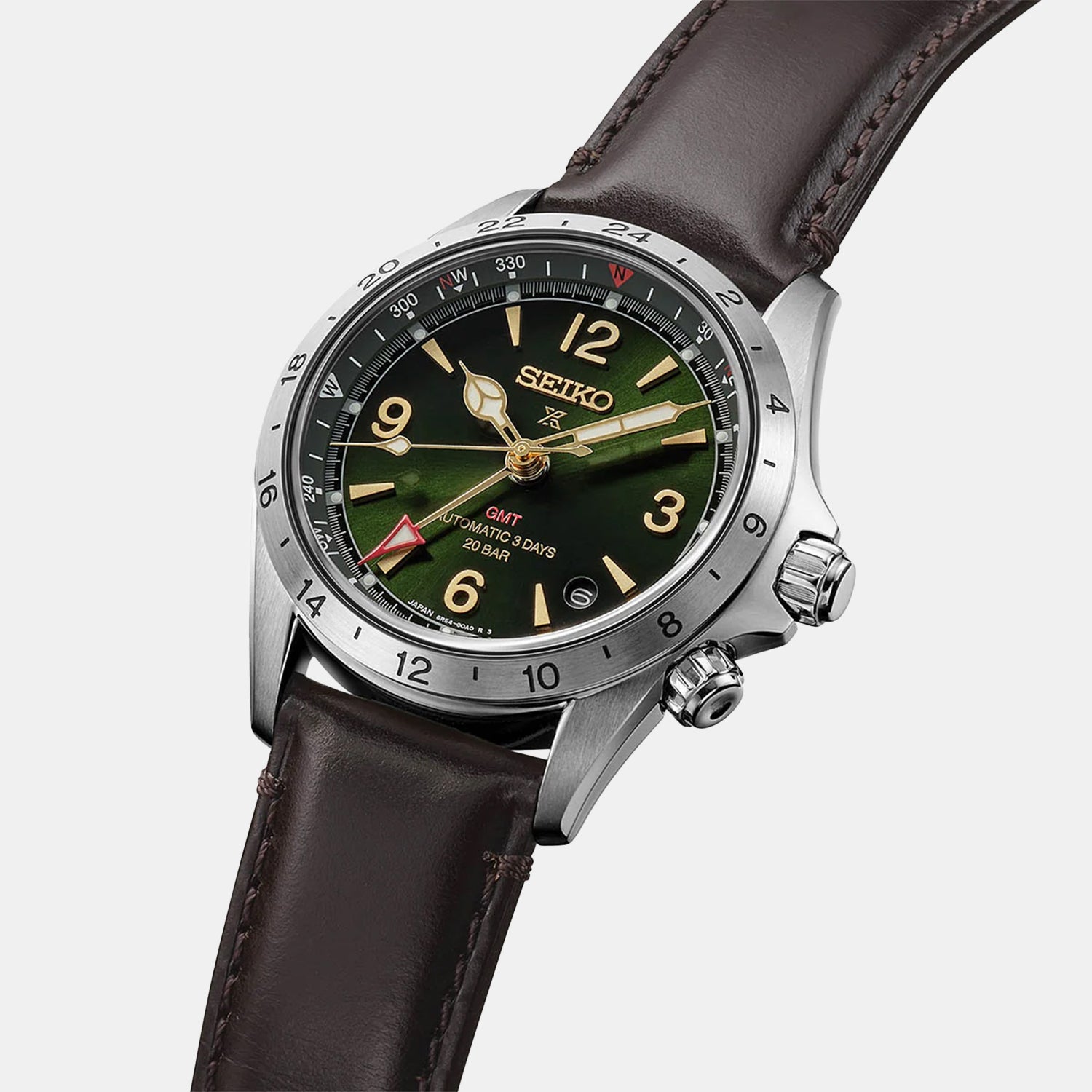 Prospex Alpinist Gmt Men Automatic Green Dial Analog Stainless Steel Watch HBC007J1