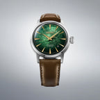 Presage Men Automatic Green Dial Analog Leather Watch HCB002J1