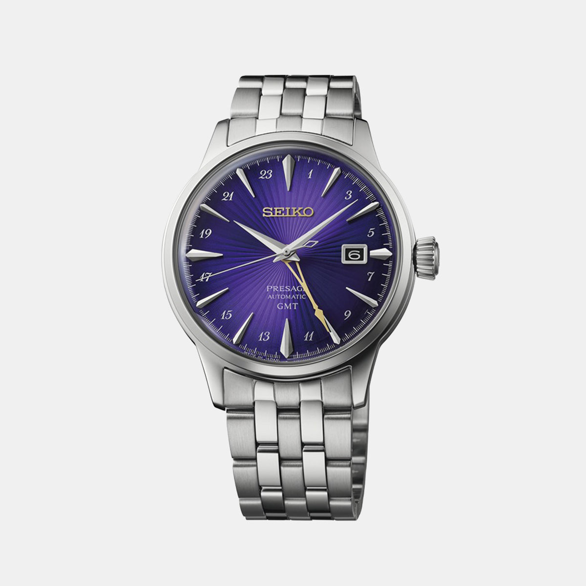 Presage Cocktail Time 145th Anniversary Limited Edition Men Automatic Blue Dial Analog Stainless Steel Watch HCB006J1