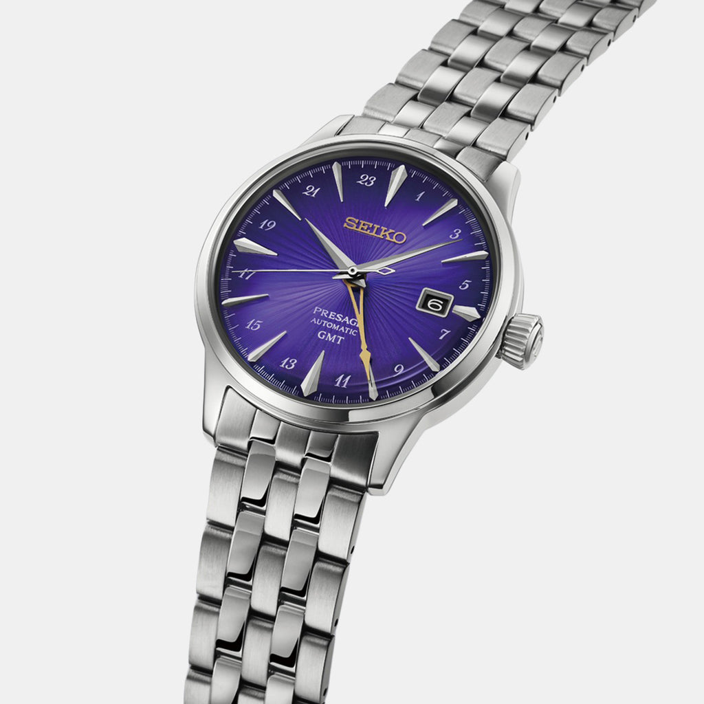 Presage Cocktail Time 145th Anniversary Limited Edition Men Automatic Blue Dial Analog Stainless Steel Watch HCB006J1
