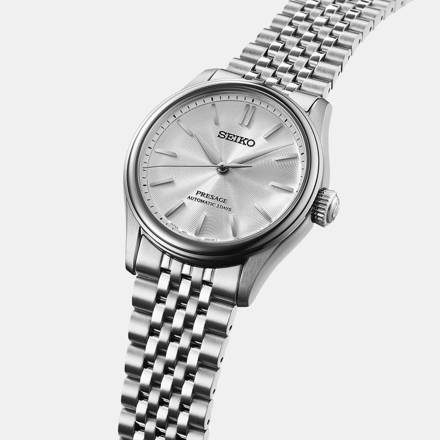 Presage Classic Series Men Automatic White Dial Analog Titanium Watch HCC001J1