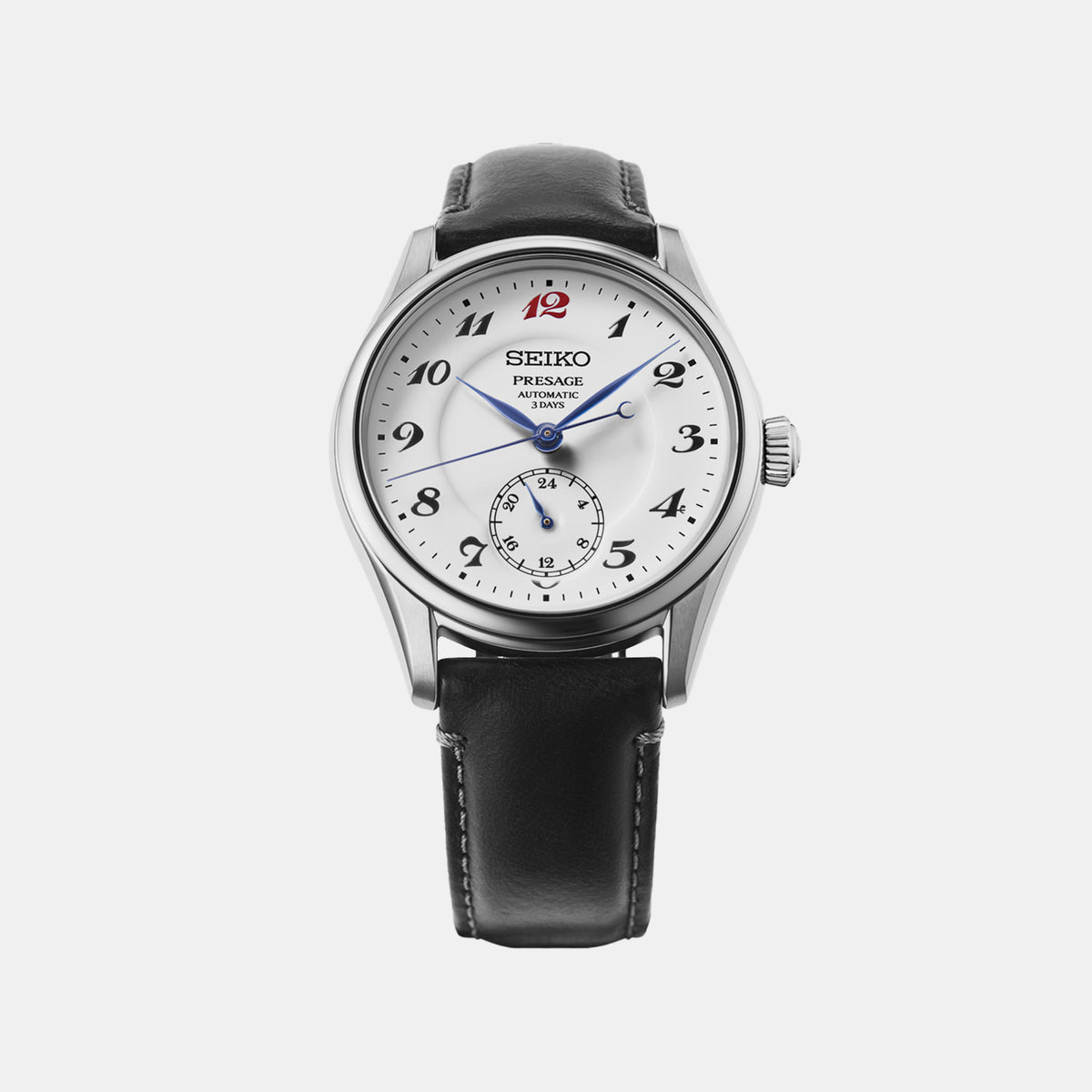 Presage Men Automatic White Dial Analog Leather Watch HCC005J1