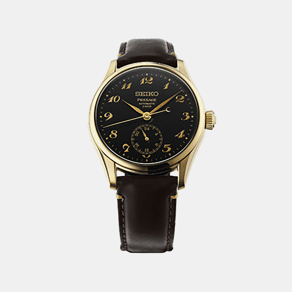 Presage Men Automatic Black Dial Analog Leather Watch HCC006J1