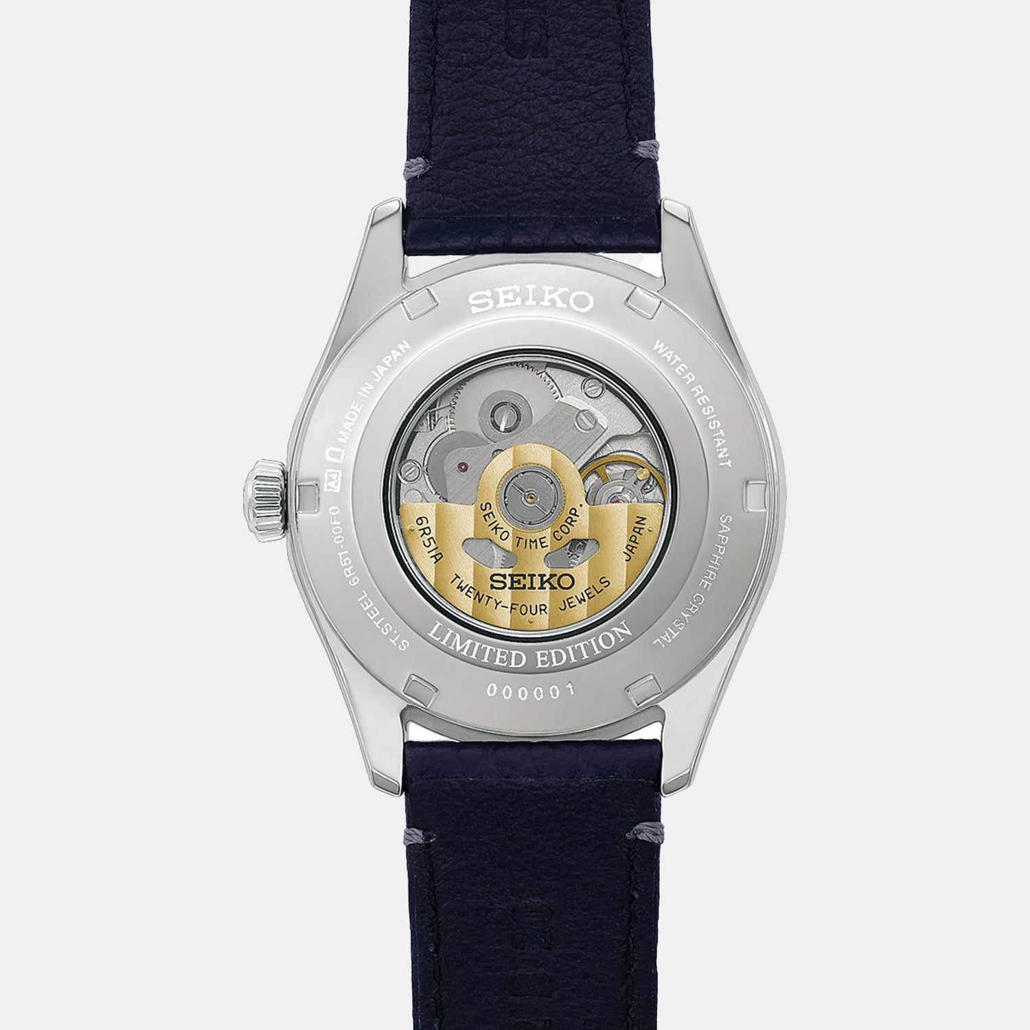 Presage Classic Series Men Automatic Blue Dial Analog Leather Watch HCC007J1