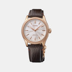 Presage Classic Series "Tomioka Silk Promotion Organization" Limited Edition Men Automatic White Dial Analog Leather Watch HCC008J1