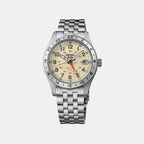 5 GMT Men Automatic Cream Dial Analog Stainless Steel Watch HDB002K1