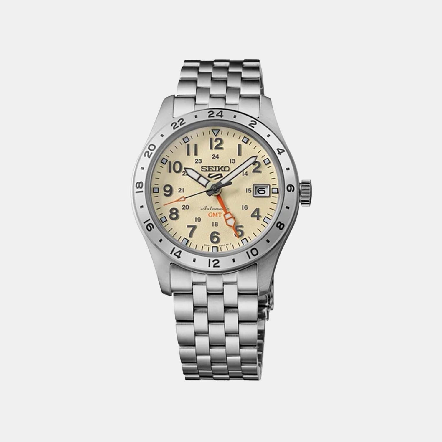 5 GMT Men Automatic Cream Dial Analog Stainless Steel Watch HDB002K1